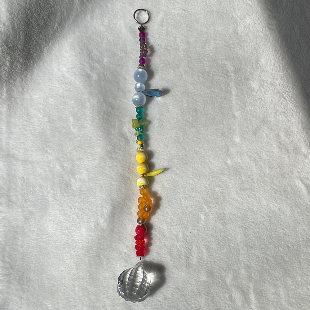 Handmade Rainbow Beaded Sun Catcher